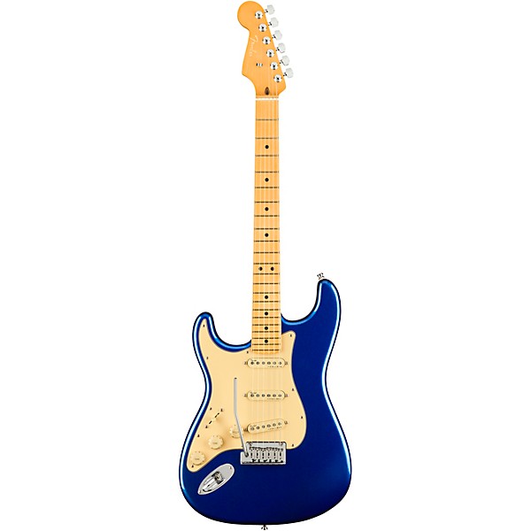 Fender American Ultra Stratocaster Maple Fingerboard Left-Handed Electric Guitar Cobra Blue