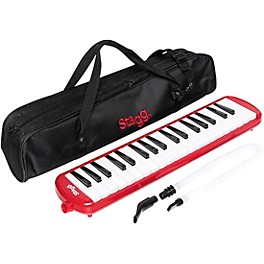 Stagg Melodica with 37 Keys Black Stagg Melodica with 37 Keys Red