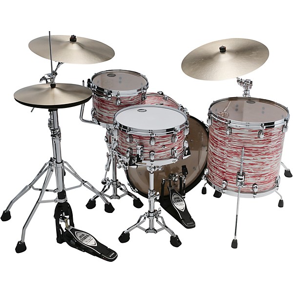 TAMA Starclassic Maple 3-Piece Shell Pack With 22" Bass Drum Red & White Oyster