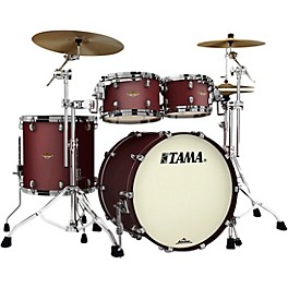 TAMA Starcla... TAMA Starclassic Maple 4-Piece Shell Pack With Black Nickel Hardware and 22" Bass Drum Flat Burgundy Metallic