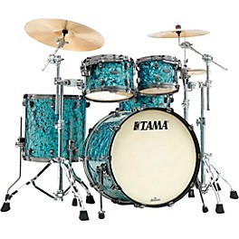 TAMA Starclassic Ma... TAMA Starclassic Maple 4-Piece Shell Pack With Black Nickel Hardware and 22" Bass Drum Turquoise Pearl