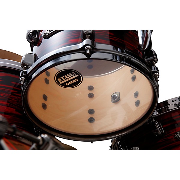 TAMA Starclassic Maple 4-Piece Shell Pack With Black Nickel Hardware and 22" Bass Drum Red Oyster