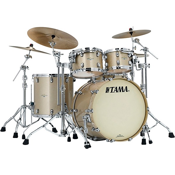 TAMA Starclassic Maple 4-Piece Shell Pack With Chrome Hardware and 22" Bass Drum Champagne Sparkle