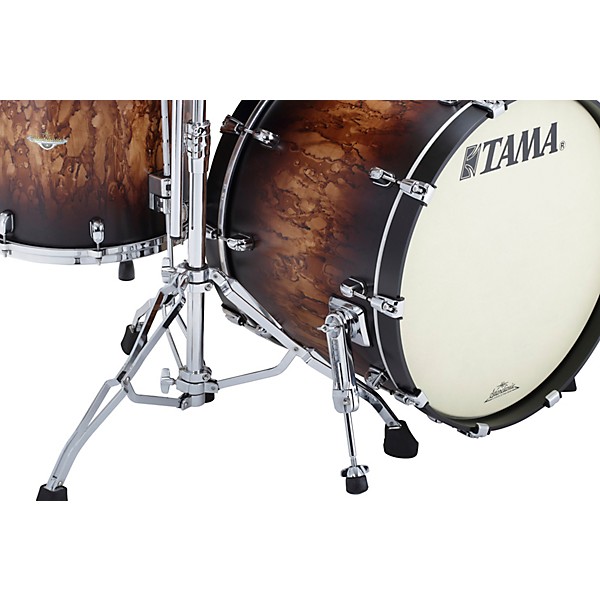 TAMA Starclassic Maple 4-Piece Shell Pack With Chrome Hardware and 22" Bass Drum Molten Satin Brown Burst
