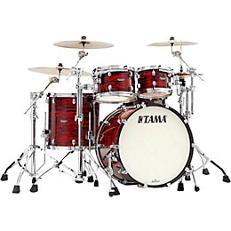 TAMA Starclassic Maple 4-Piece Shell Pack With Chrome Hardware and 22" Bass Drum Red Oyster