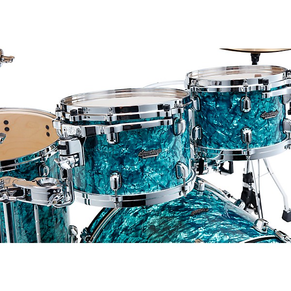 TAMA Starclassic Maple 4-Piece Shell Pack With Chrome Hardware and 22" Bass Drum Turquoise Pearl