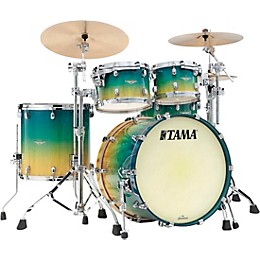 TAMA Starclassic Maple 4-Piece Shell Pack With 22" Bass Drum and Chrome Shell Hardware Marine Shoreline Movingui Fade