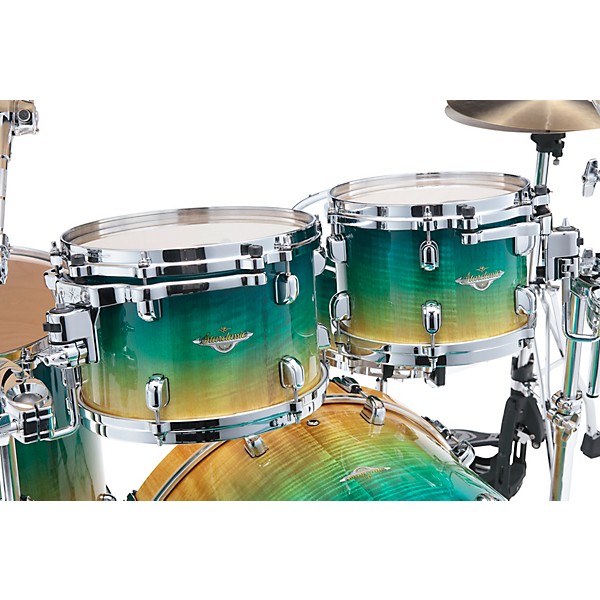 TAMA Starclassic Maple 4-Piece Shell Pack With 22" Bass Drum and Chrome Shell Hardware Marine Shoreline Movingui Fade