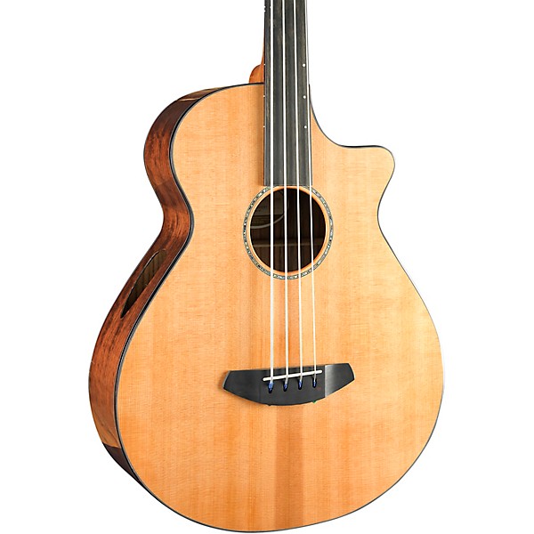 Breedlove Solo Jumbo Fretless Cutaway CE Acoustic-Electric Bass Guitar Natural