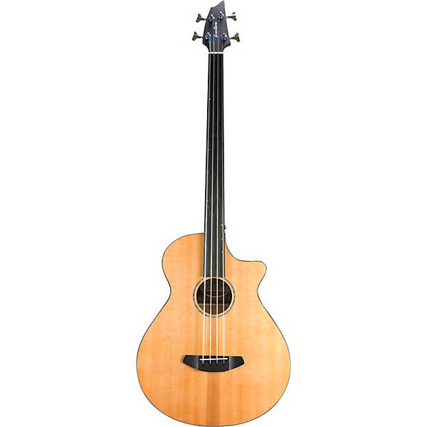 Breedlove Solo Jumbo Fretless Cutaway CE Acoustic-Electric Bass Guitar Natural