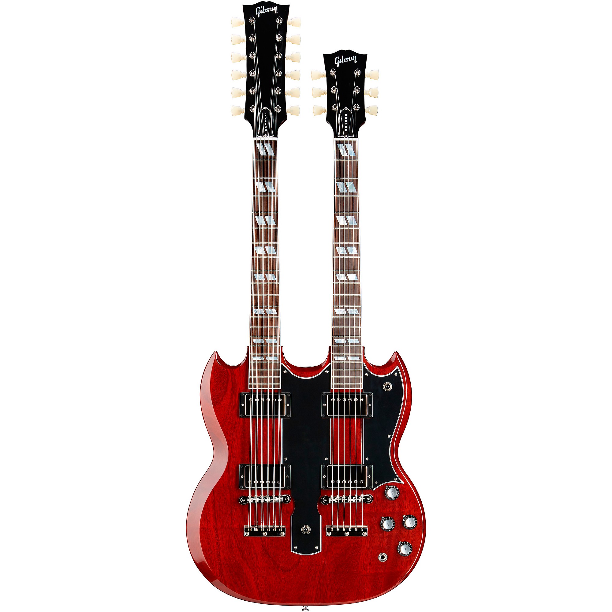 Platinum Gibson Custom EDS-1275 Double Neck Electric Guitar Cherry