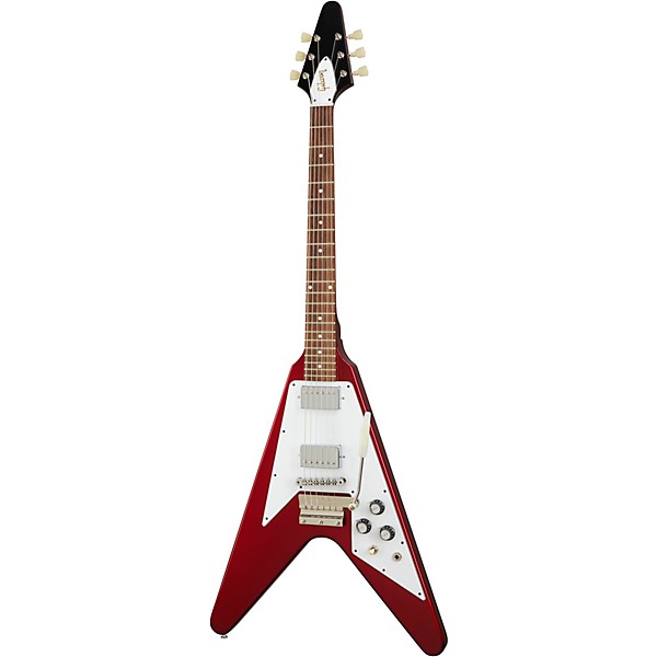 Open Box Gibson Custom 1967 Mahogany Flying V Reissue w/ Maestro Vibrola Electric Guitar Level 2 Sparkling Burgundy 194744...