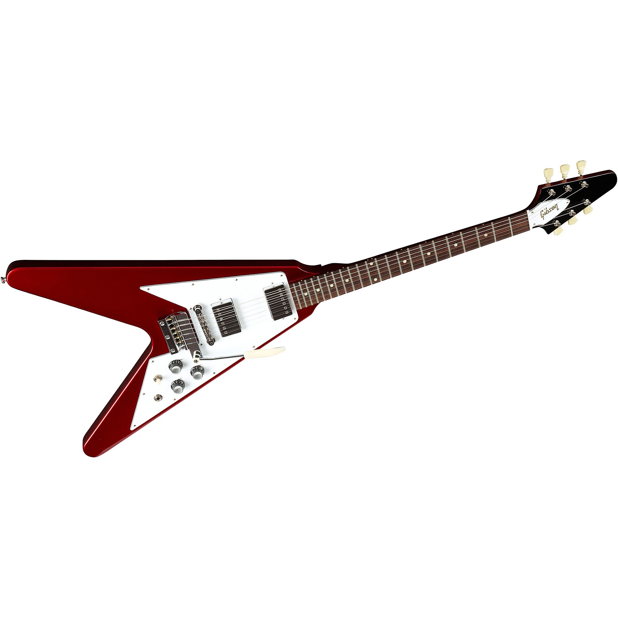 Platinum Gibson Custom 1967 Mahogany Flying V Reissue With Maestro