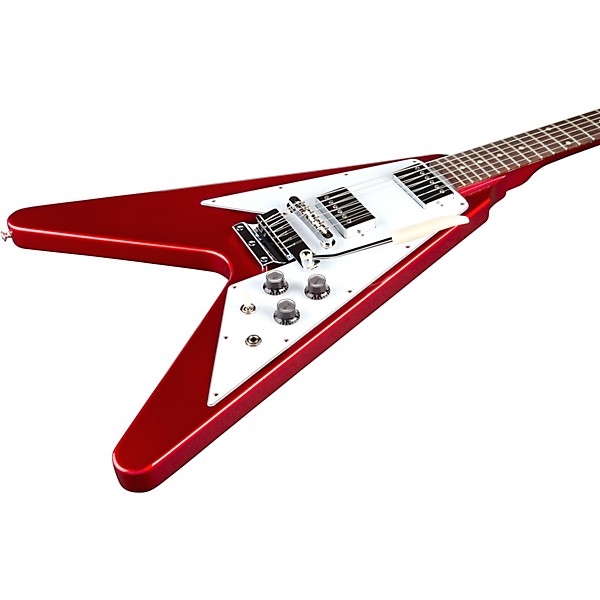 Gibson Custom 1967 Mahogany Flying V Reissue With Maestro Vibrola Electric Guitar Sparkling Burgundy