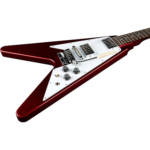 Gibson Custom 1967 Mahogany Flying V Reissue With Maestro Vibrola Electric Guitar Sparkling Burgundy