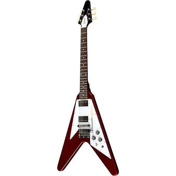 Gibson Custom 1967 Mahogany Flying V Reissue With Maestro Vibrola Electric Guitar Sparkling Burgundy