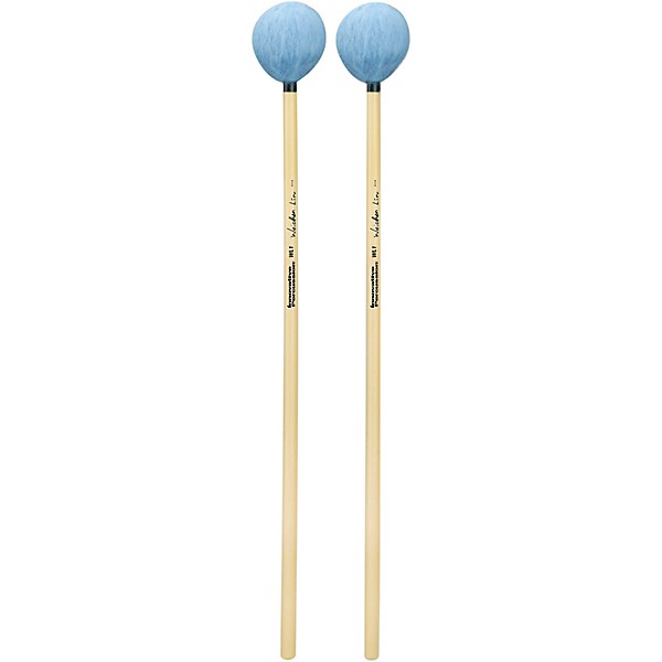 Innovative Percussion Weichen Lin Series Rattan Handle Marimba Mallets Bass Sky Blue Yarn