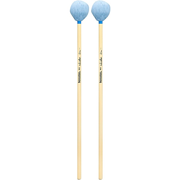 Innovative Percussion Weichen Lin Series Rattan Handle Marimba Mallets Soft Sky Blue Yarn