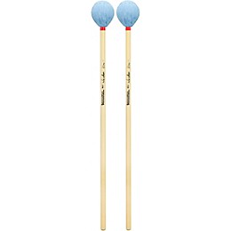 Innovative Percussion Weichen Lin Series Rattan Handle Marimba Mallets Medium Sky Blue Yarn