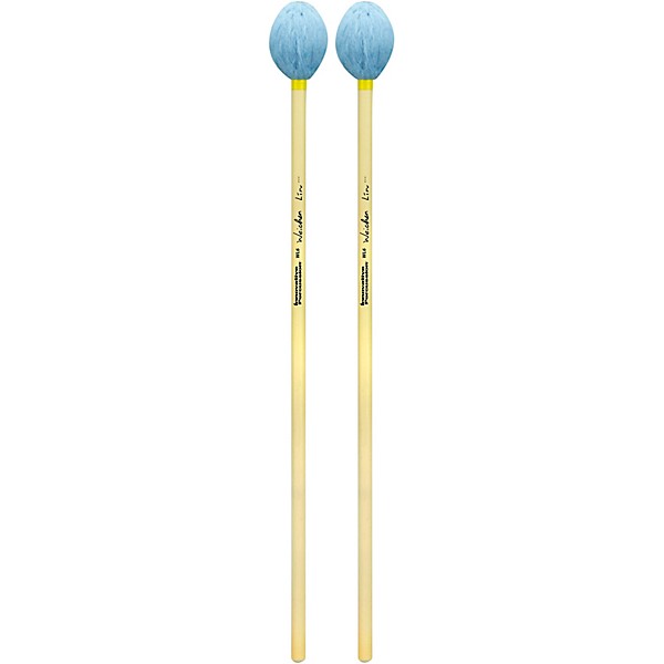Innovative Percussion Weichen Lin Series Rattan Handle Marimba Mallets Hard Sky Blue Yarn