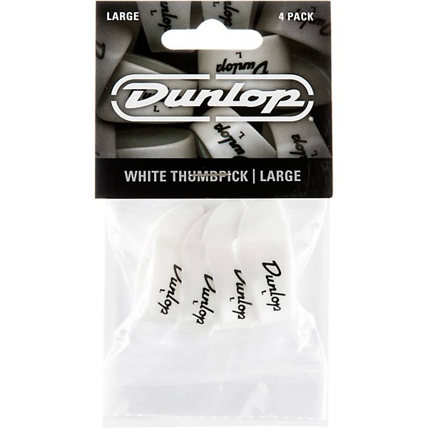 Dunlop DUNLOP 9003P LG THUMB PICK WHT (4)