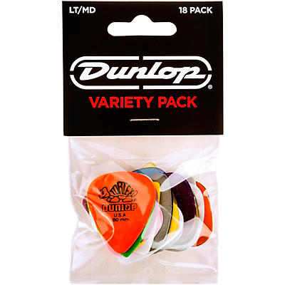 Dunlop Pick Variety Pack 18/Plypk Light/Medium for sale