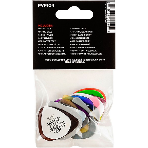 Dunlop Pick Variety Pack 18/PLYPK Light/Medium