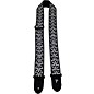 Perri's 2" Wide Black & White Tribal Design Jacquard Sewn on Nylon Webbing Backing & Leather Ends thumbnail