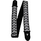 Perri's 2" Wide Black & White Tribal Design Jacquard Sewn on Nylon Webbing Backing & Leather Ends
