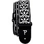 Perri's 2" Wide Black & White Tribal Design Jacquard Sewn on Nylon Webbing Backing & Leather Ends