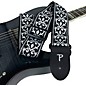 Perri's 2" Wide Black & White Tribal Design Jacquard Sewn on Nylon Webbing Backing & Leather Ends