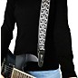 Perri's 2" Wide Black & White Tribal Design Jacquard Sewn on Nylon Webbing Backing & Leather Ends