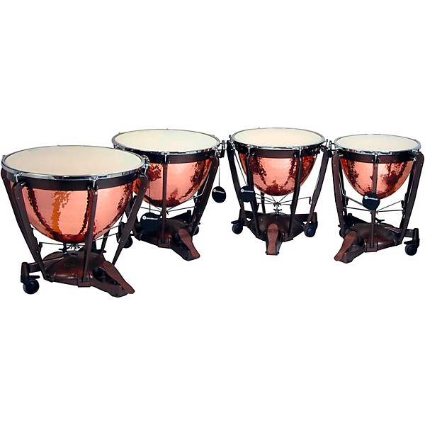 Bergerault Grand Professional Series Timpani Set with Hand Hammered Parabolic Copper Bowls 23, 26, 29, 32 in.