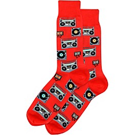 Hot Sox Retro Music Crew Socks Large