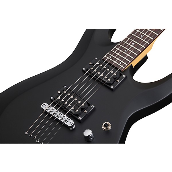 Open Box Schecter Guitar Research C-6 Deluxe Electric Guitar Level 1 Satin Black