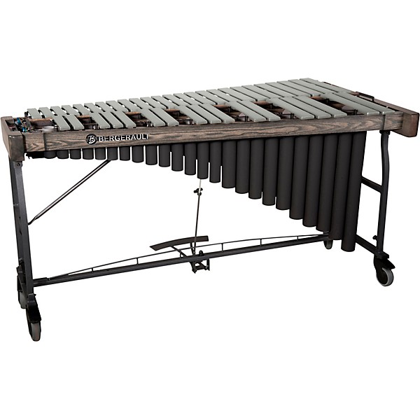Bergerault Signature Series Vibraphone, 3.5 Octaves Silver Finish Aluminum Bars Concert Frame with Motor