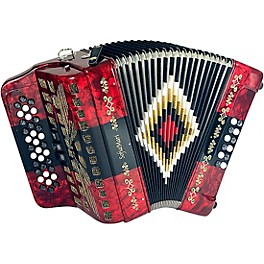 SofiaMari SofiaMari NSM-3412 Accordian Mi EAD, Red/Black/Red Red/Black/Red Mi/EAD