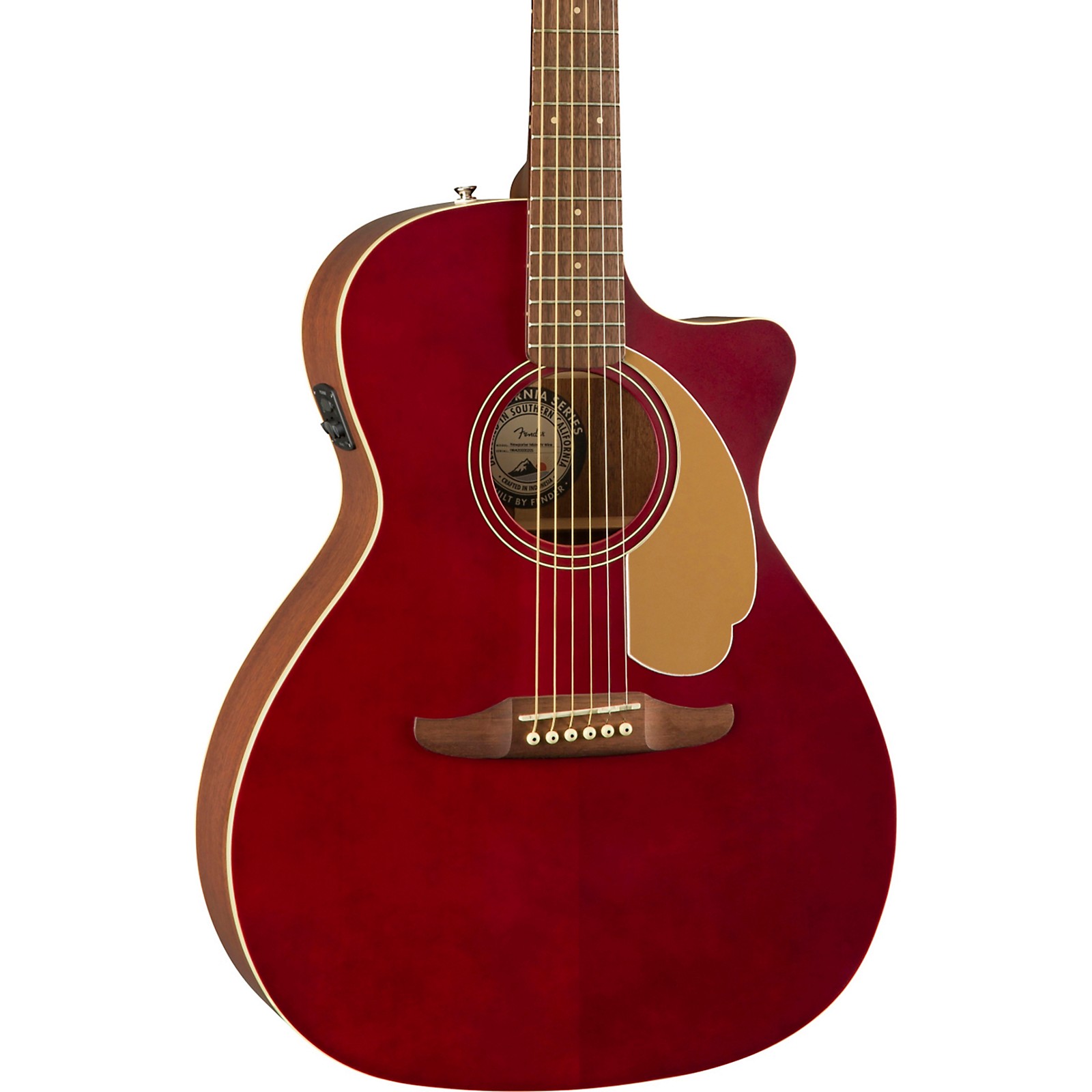 Fender Newporter Player Limited-Edition Acoustic-Electric Guitar Midnight  Wine