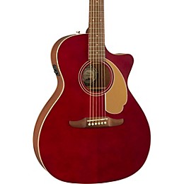 Fender Newporter Player Limited-Edition Acoustic-Electric Guitar Midnight Wine
