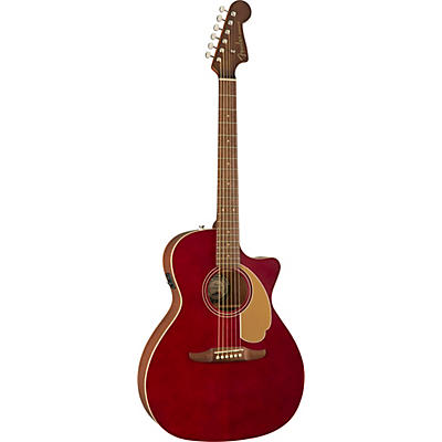 Fender Newporter Player Limited-Edition Acoustic-Electric Guitar Midnight Wine for sale