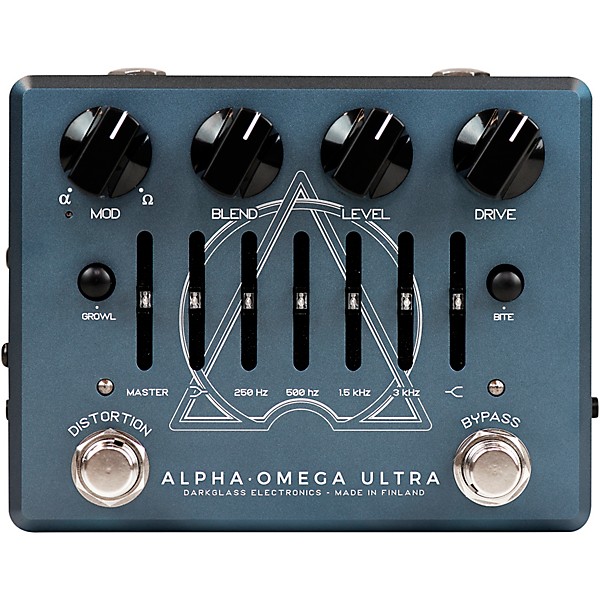 Darkglass Alpha Omega Ultra V2 Bass Preamp Pedal Blue