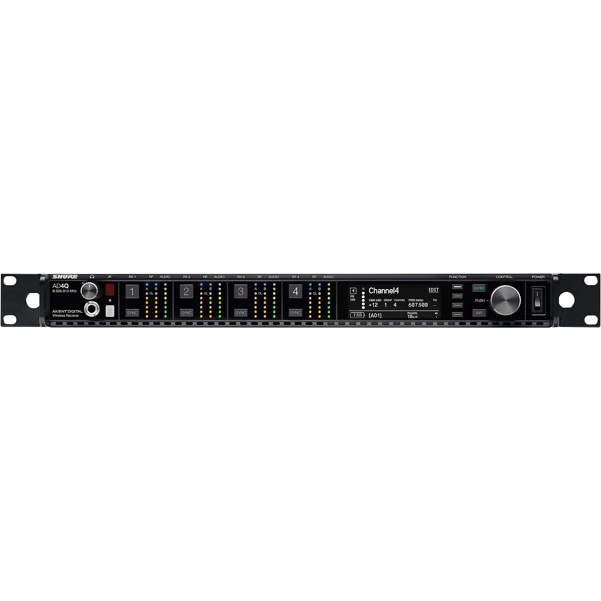Shure Axient Digital AD4Q Four-Channel Digital Wireless Receiver