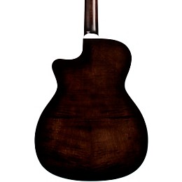 Guild OM-260CE Deluxe Flamed Mahogany Orchestra Cutaway Acoustic-Electric Guitar Transparent Black Burst