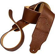 Franklin Strap 2.5" Original Natural Glove Leather Guitar Strap Caramel With Gold Stitching for sale