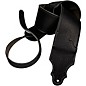 Franklin Strap 3" Original Black Leather Guitar Strap Black with Silver Stitching thumbnail