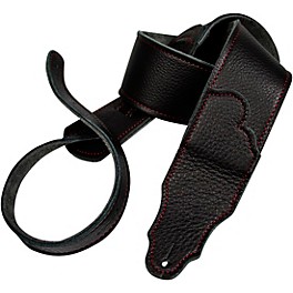 Franklin Strap 2.5" Original Black ... Franklin Strap 2.5" Original Black Glove Leather Guitar Strap Black with Red Stitching