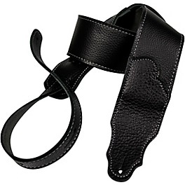 Franklin Strap 2.5" Original Bla... Franklin Strap 2.5" Original Black Glove Leather Guitar Strap Black with Silver Stitching