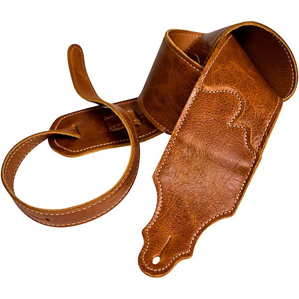 Franklin Strap Jackson Hole Aged Leather Guitar Strap Cognac