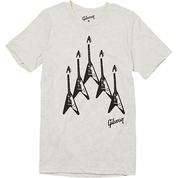 Gibson Flying V 'Formation' Tee Small Gray | Guitar Center