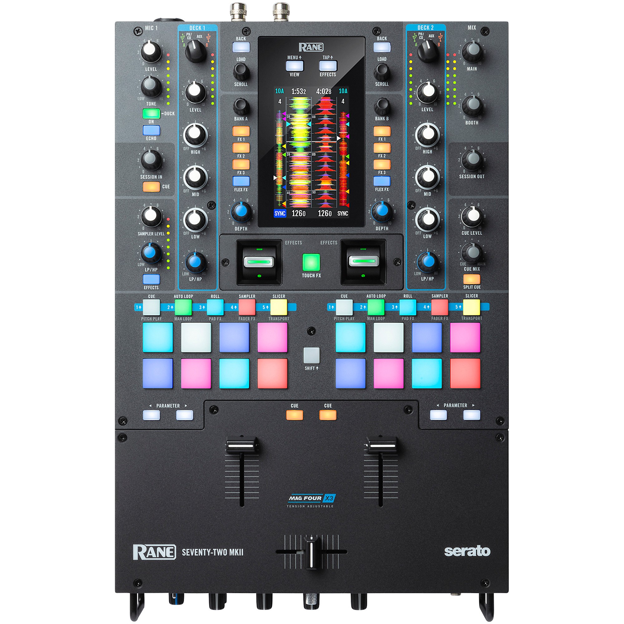nederdel klodset Svække RANE SEVENTY-TWO MKII Battle-Ready 2-Channel DJ Mixer With Multi-Touch  Screen and Serato DJ | Guitar Center